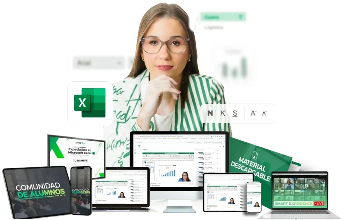 Entrenamientos de Excel de SmartPro en varios dispositivos
